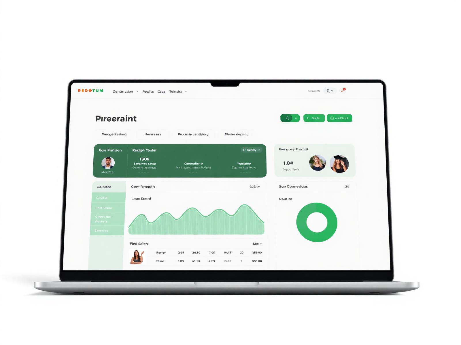 Aperçu du CRM MINT : pipeline de leads, commissions et suivi de chantiers
